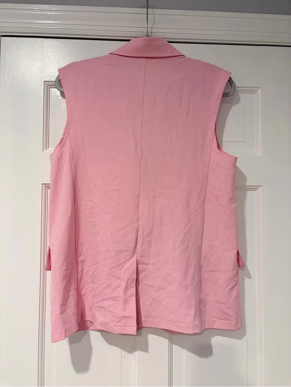 Weissman Light Pink Sleeveless Blazer Vest